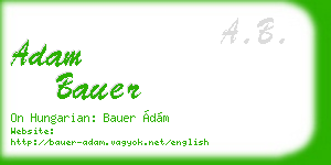 adam bauer business card