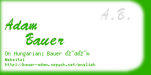 adam bauer business card